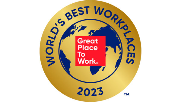 Graphic of the World' s Best Workplaces award by Great Place to Work and Fortune.