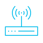 Icon showing an endpoint Wi-Fi router