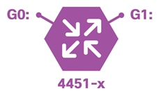 A purple hexagon with arrows and numbersDescription automatically generated