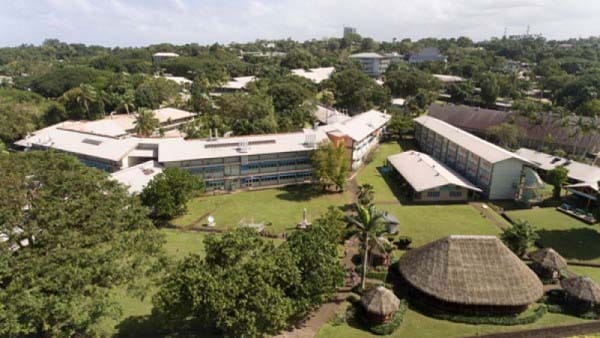 Arial view of the University of the South Pacific campus 